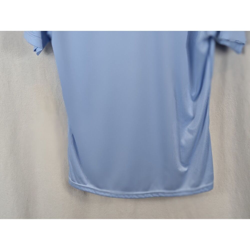 Collars & Co Blue Plaid Polo Shirt Men's Size Small - Picture 10 of 10